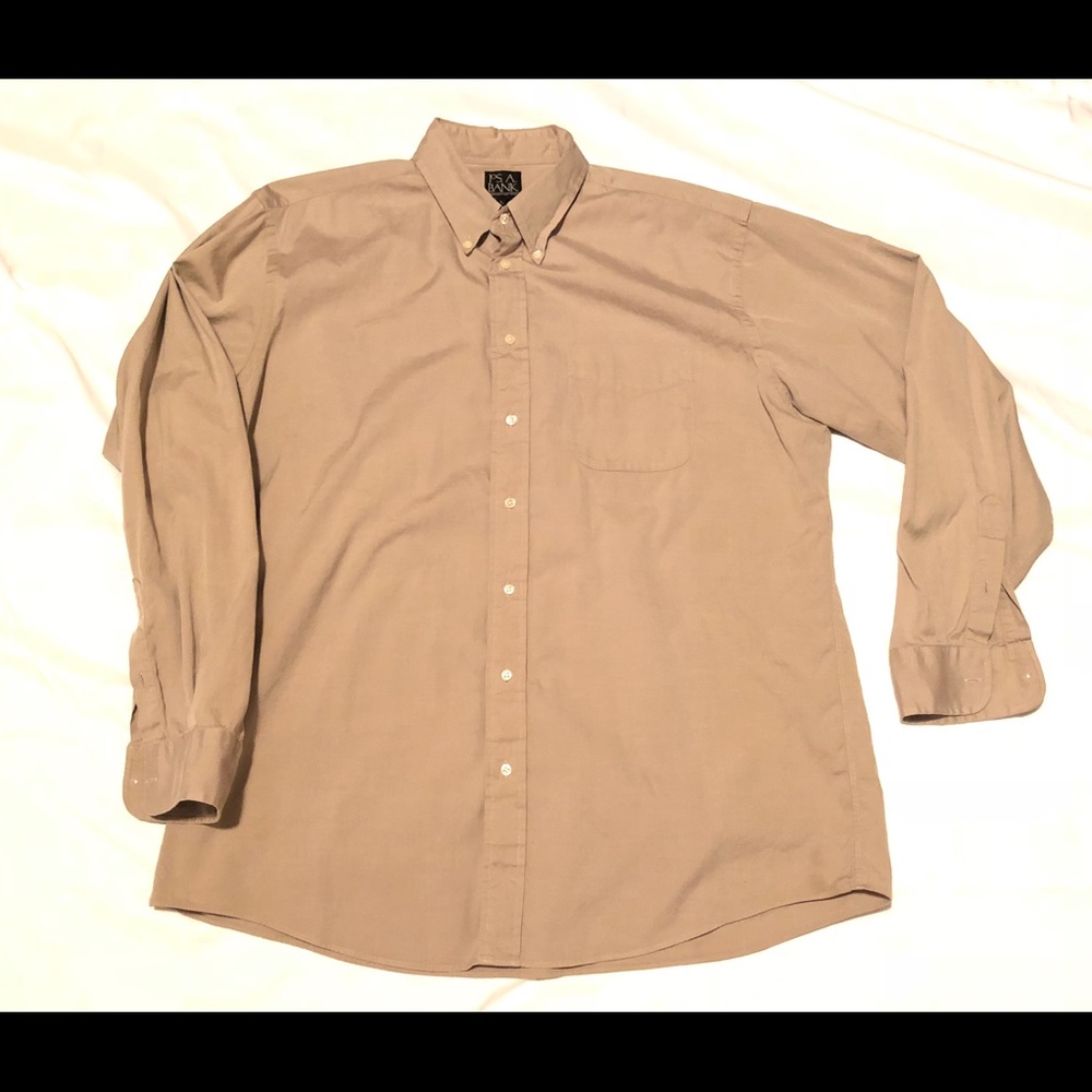 Tan casual button down